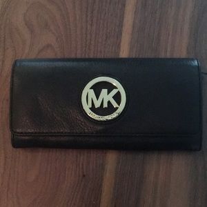 Michael Kors black leather wallet